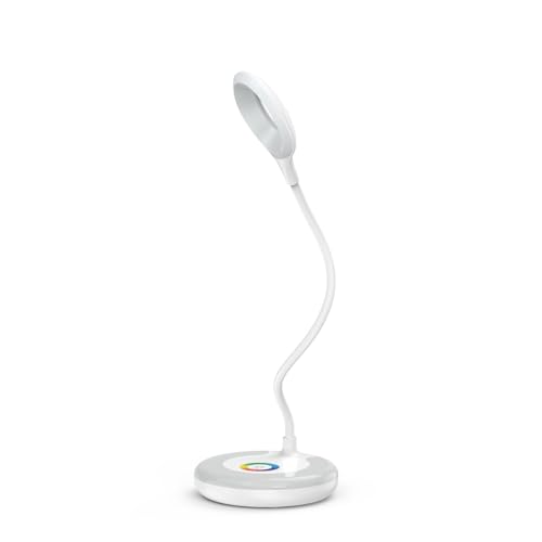 Image of Goldmedal Glow Desk 02 Portable Table Lamp with 5W LED Bulb| Touch Panel Switch | >0.5 Power Factor | Powering Lamp with USB Charger for Study Areas, Bedrooms, Living Rooms| Pack of 1