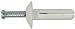 Imperial 73142 Truss Head Nylon Drive Rivet, 1/4" X 3/4", Pack-100
