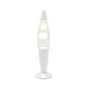 Licht-Erlebnisse Mini Lavalampe Weiß, Klein, mysteriös, bezaubernd, Geschenkidee, G9 25 W mit Kabelschalter, inklusive Leuchtmittel, Stimmungslampe, Lava Lampe Retro