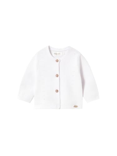 Gilet tricot bébé fille Mayoral blanc contre la fraîcheur des soirs