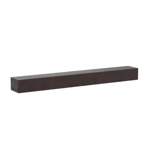 Image of MCS 60-Inch Mantel, Master & Co Espresso Finsh Solid Wood Floating Fireplace Mantel, Long Floating Shelf for Livingroom with Wood Cleat Hanging System, Photo and Home Decor Display Shelf