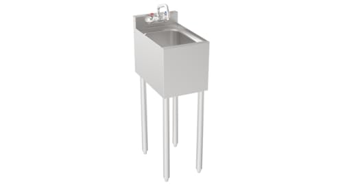 Fregadero de un compartimento FSE 18-1C Silver Series 12x18.5 pulgadas