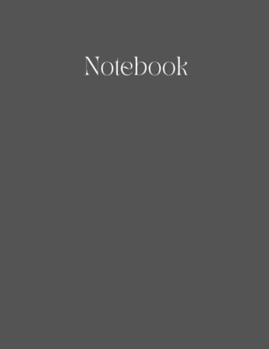 Charcoal Gray Notebook: Simply Aesthetic: 150 Page Narrow Ruled Notebook