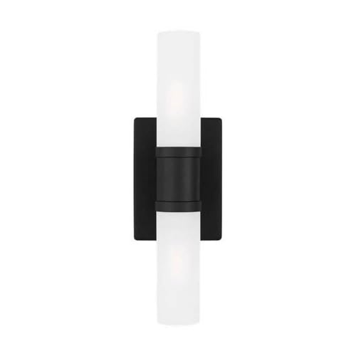 Image of Generation Lighting 4465002-112 Keaton Vanity, 2-Light 80 Total Watts, Midnight Black