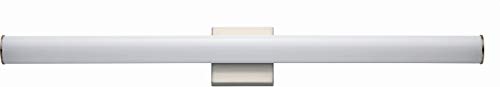Image of Maxim Lighting Rail 36 inch Bath Vanity Light | Satin Nickel Aluminum Finish | Transitional Indoor Light Fixture | Ideal for Bathrooms & Powder Rooms | Dimmable Damp Rated | 52104SN