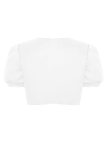 Sywiyi Flower Girls Dress Coat Jacket Cropped Tops Kids Satin Wedding Bridesmaid Gowns Bolero Shrug Cardigan4