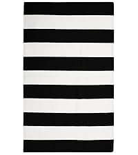 KOZYFLY Black and White Area Rug 27.5x43 Inches Striped Front Door Rug Cotton Washable Indoor Outdoor Rug Doormats Outdoor Small Striped Rugs for Kitchen Entryway Patio Front Porch Decor - Image 8