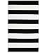 KOZYFLY Black and White Area Rug 27.5x43 Inches Striped Front Door Rug Cotton Washable Indoor Outdoor Rug Doormats Outdoor Small Striped Rugs for Kitchen Entryway Patio Front Porch Decor
