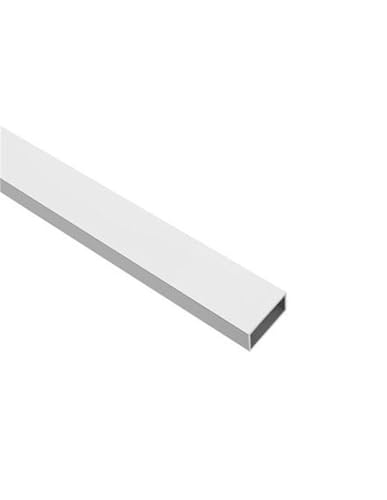 JARDIN202 - Perfil de Aluminio Blanco - Tubo rectangular - x4 unds - 1'50m | 20 x 10 mm -
