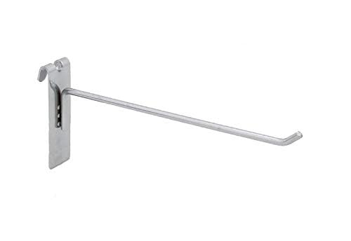 SHUNFA Gancho para Malla Expositora Metálica - 20 Unidades - 30 cm - 6 mm Grosor - Reja de Uso Comercial - Soldadura Reforzada para Mayor Carga - Tienda o Local - Acero Inoxidable