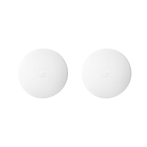 Google Nest Temperature Sensor T5000SF – Smart Remote Sensor for Nest Thermostats, Easy Setup, Room-by-Room Comfort, Wall or Shelf Mount, Works with Nest Thermostat E & 3rd Gen, Pack of 2