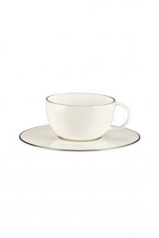 Rosenthal Brillance Tee-/Capp.Tasse 2tlg Ligne d'argent