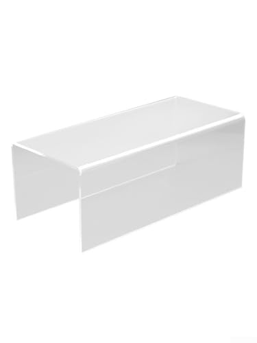 Volakebeing Estante de exhibición acrílico con separadores transparentes, para mostrar figuras. Se puede utilizar en encimeras de cocina, mesas de fiesta o decoración del hogar. (20 x 8 x 6 cm)