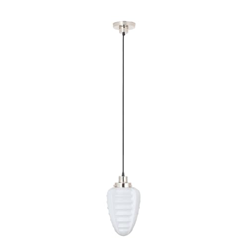 Suspension sur cordon Parole 20's Nickel pour illuminer votre salon Art Deco