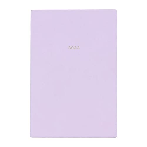 手帳 2022 スケジュール帳 4月始まり 1日1ページ B6変型 ニュアンスカラー EDiT マークス パープル 22SDR-ETA02-PL
