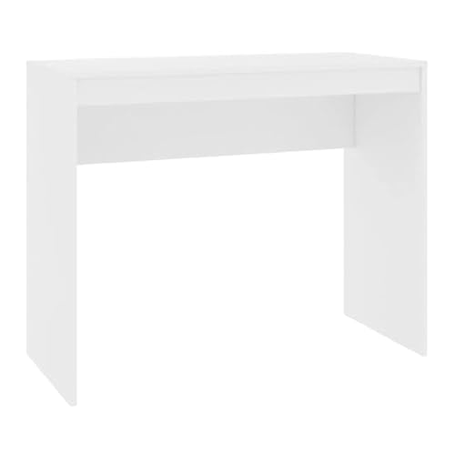 vidaXL Escritorio 90x40x72 cm, Madera de ingeniería, Blanco, Estación de Trabajo para Ordenador, Oficina en casa, Dormitorio, Pasillo, Salón & Habitación, Mesa de Estudio, Consola