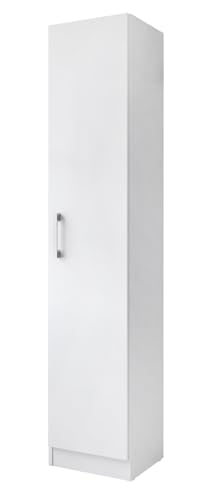 PEGANE Armoire, Placard de Rangement avec 1 Porte Coloris Blanc - Longueur 35 x Profondeur 32 x Hauteur 170 cm