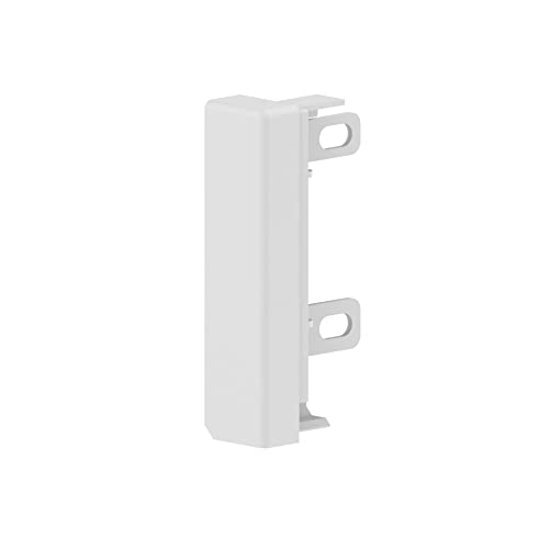 Habengut - Tapa de Extremo Izquierdo para rodapié de PVC, Color: Blanco, Contenido: 1 Pieza, para un Cierre Limpio Cover