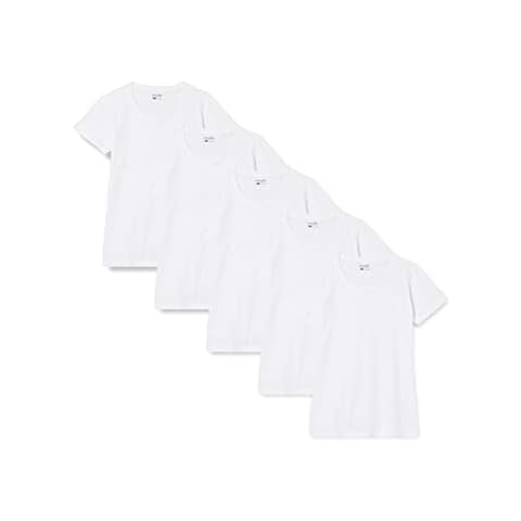 Berydale Women's Crew Neck T-Shirt, White (Pack of 5), XL Cover