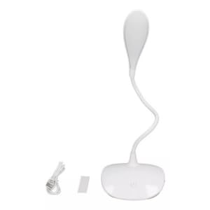 Luminária LED Abajur Flexível de Mesa Sensor com Touch USB Bivolt Recarregável Base Ajustável para L