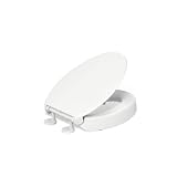 KOHLER 25875-0 Hyten 3' Height, Elevated Soft Close Elongated Toilet Seat, Contoured Seat with Grip-Tight Bumpers, Quick-Attach Hardware, No Slam Toilet Seat, White