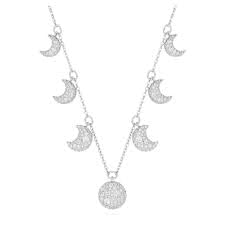 SwarovskiSublima Choker, Moon, Clear, Rhodium Finished