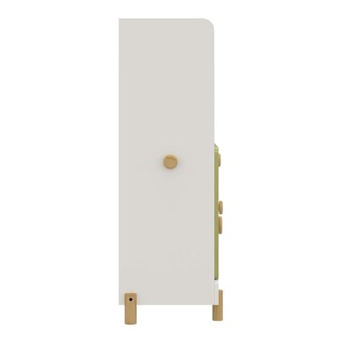 Wakefit Engineered Wood Study Table with Storage for Kids | 1 Year Warranty | 5-12 Years Study Table for Kids | Writing Desk with Cabinet | Meg - Frosty White & Mellow Green