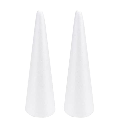 10 Stück Weiße Schaumstoff-Kegel – 14,3 X 6,2 Cm – Für Bastelprojekte, Weihnachtsdekoration & DIY