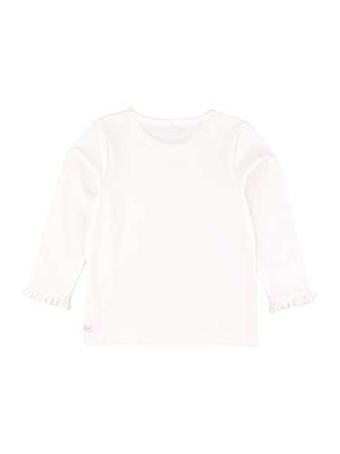 Image of RuffleButts Baby /Toddler Girls Knit Ruffle Tee - Long Sleeve T-Shirt | 51% Cotton 49% Modal, Breathable Fabric, Athletic Fit, Layering Undershirt, Yoga Or Gym Wear, Machine Wash