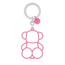 TOUS Llavero oso Silhouette Bold Bear en color rosa