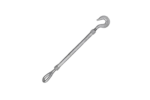 Tensores para cables galvanizados Indusco Hot Dipped Gancho y Ojal, 3/4" x 12" miniatura 3