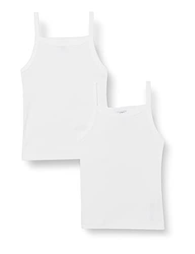 Petit Bateau Girls' White Strappy Tops - 2-Pack Size 4 Years