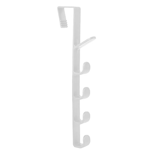 5 Layers Over The Door Hanger Hook Clothes Hat Vertical Rack Organizer Over The Door Hanger Hook (White)