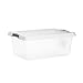 ATHLON TOOLS 4x 12.5 L Aufbewahrungsboxen mit Deckel, lebensmittelecht - Verschlussclips - 100% Neumaterial Plastik-Box transparent - Kleiderboxen stapelbar…
