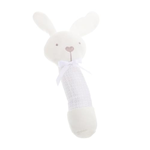 JOINPAYA クリエイティブアニマルハンドベル ベビーガラガラ のための ガラガラ 幼児のガラガラ音 ウサギのガラガラ ぬいぐるみ Dark Grey