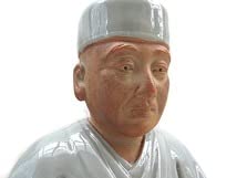 石田来之助　利休像　置物　陶器　焼物　茶道　千利休　インテリア　ヴィンテージ 石田来之助 利休像 置物 陶器 焼物 茶道 千利休 インテリア