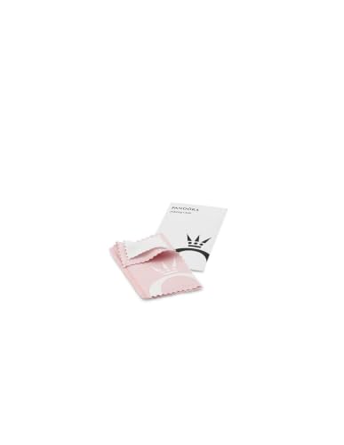 Pandora Gamuza para pulir plata de microfibra en color blanco y rosa, tamaño: aprox. 12 cm x 6,5 cm, A001, 12x6,5, Microfibra, No es una piedra preciosa