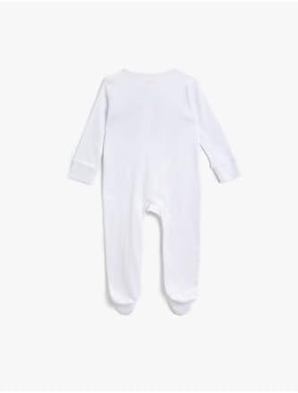 Koton Erkek Çocuk Beyaz Bebek Body & Zıbın - Görsel 4