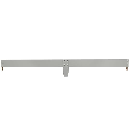 Image of Dream On Me Mini Crib Bed Rail in Cool Grey, Converts Mini Cribs to Twin Size Beds, Solid Wood Construction