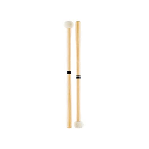 Promark Bass Drum Mallets - Performer Series - Special Extra Dense Felt Head - Ideal For 16-18 Inch Bass Drums - American Hickory Handles With Comfort Flare Grip - 1 Pair #TOP3