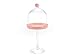 H&h alzata vetro con cupola pink cm14 h35 vassoi da tavola