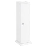 HOMCOM Armario de Baño Estrecho Mueble de Baño 19,5x19,5x65 cm Blanco