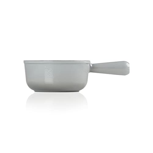 Foto von LE CREUSET Caquelon aus Gusseisen, für alle Kochfeldtypen, 16 cm, 1 Liter, Perlgrau, 20007165412460