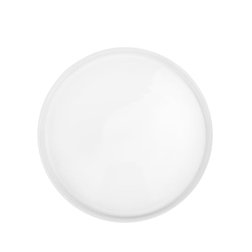ZYDYRX Plato llano de porcelana, diámetro de 21 cm, cuencos de fideos, cuencos de ensalada, plato de postre, plato de desayuno blanco, con borde elevado, platos pequeños para servir pan, entrantes