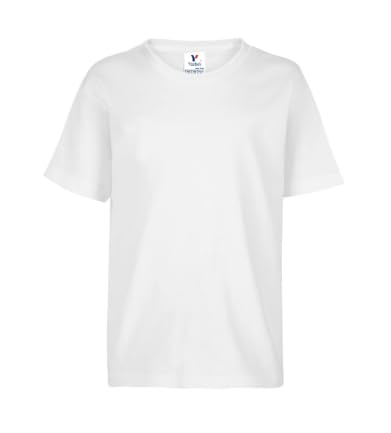 La mejor comparación de Playera Blanca para Niño comprados en linea. 47 Yazbek Camiseta Infantil Unisex, Manga Corta, 100% Algodón, Cuello Redondo (MX/US, Alfa, Mediano, Regular, Blanco)