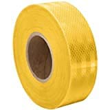 SHASALES Reflective Radium Warning Waterproof Tape For road safety purpose Night Safety Sticker High Intensity Conspicuity Yellow, 2 Inch x 50 Meter (pack of 1) (Yellow)