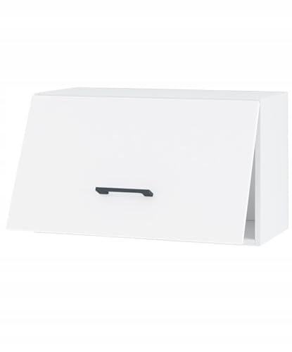 Laclar Hängeschrank für die Küche - Dunstabzugshaube 60 cm - geräumiges und funktionales Möbelstück für die Küche - einfache Montage mit Haken (Weiß Matt)