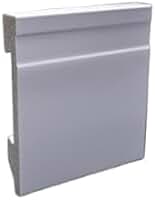 Rodapé Branco Frisado em Poliestireno 15cm Acabamento Sofisticado, Resistente à Umidade (2,40m Comp. x 1,5cm Esp. x 15cm Alt.) Ideal para Ambientes Modernos e Elegantes