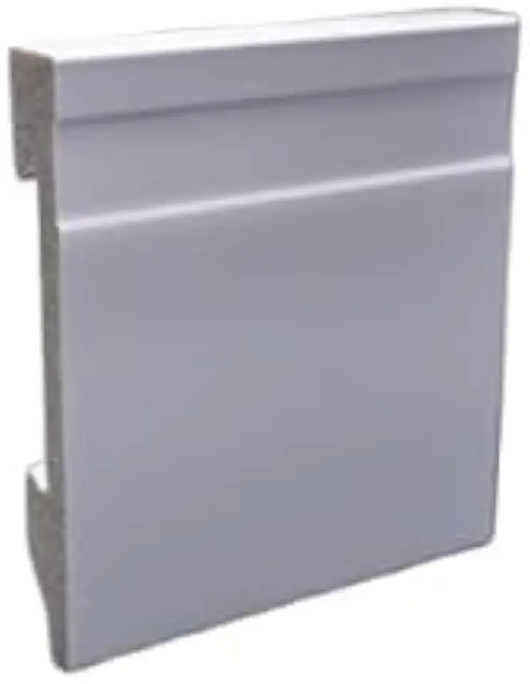 Rodapé Branco Frisado em Poliestireno 15cm Acabamento Sofisticado, Resistente à Umidade (2,40m Comp. x 1,5cm Esp. x 15cm Alt.) Ideal para Ambientes Modernos e Elegantes