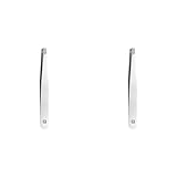 ZWILLING Slanted Tweezers for Precise Eyebrow Hair Removal, Polished Stainless Steel, 90 mm (Pack of 2)